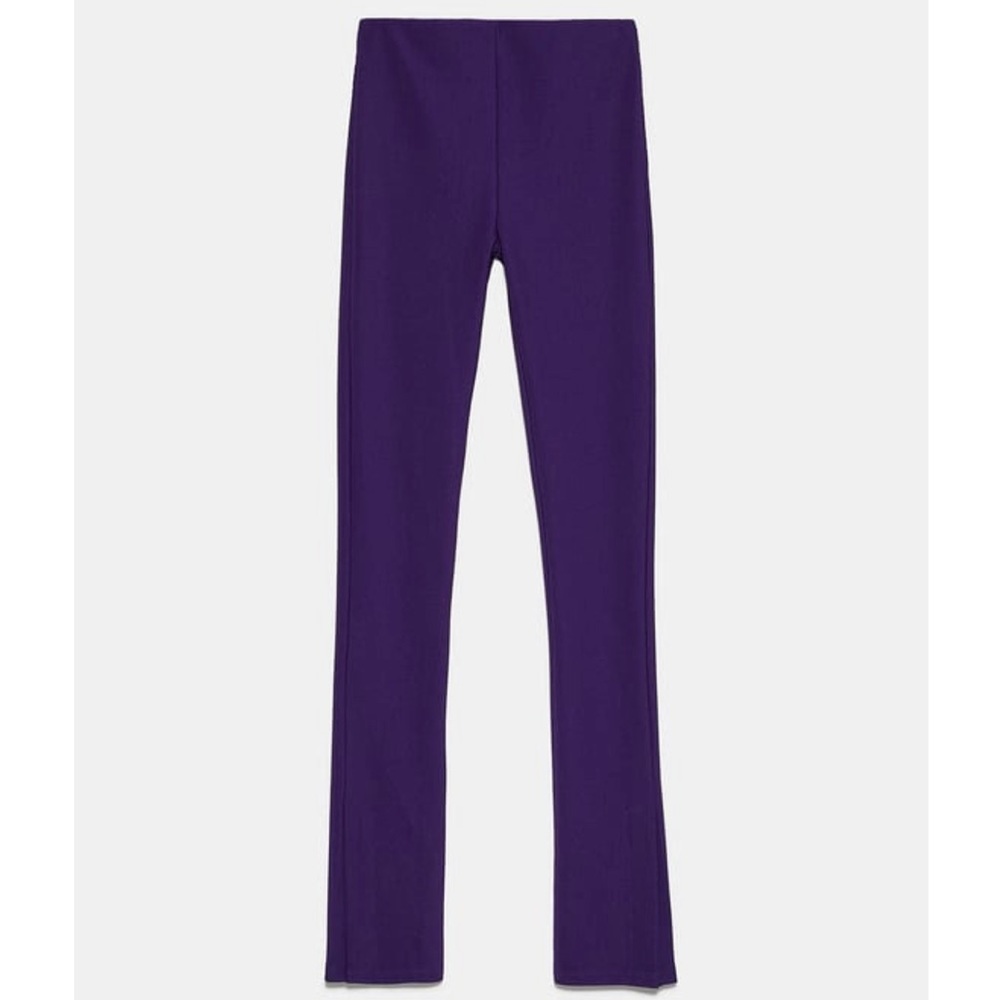 Purple Zara High Waist Pants with Split